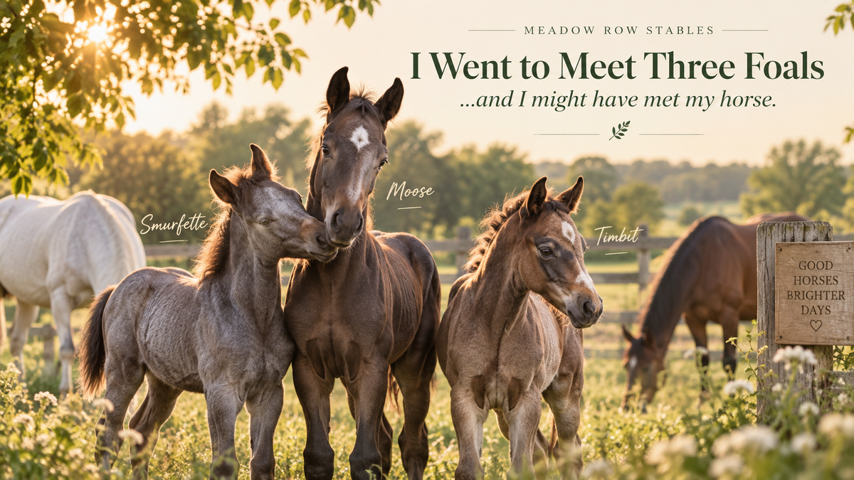 I Went to Meet Three Foals. I Might Have Met My Horse.